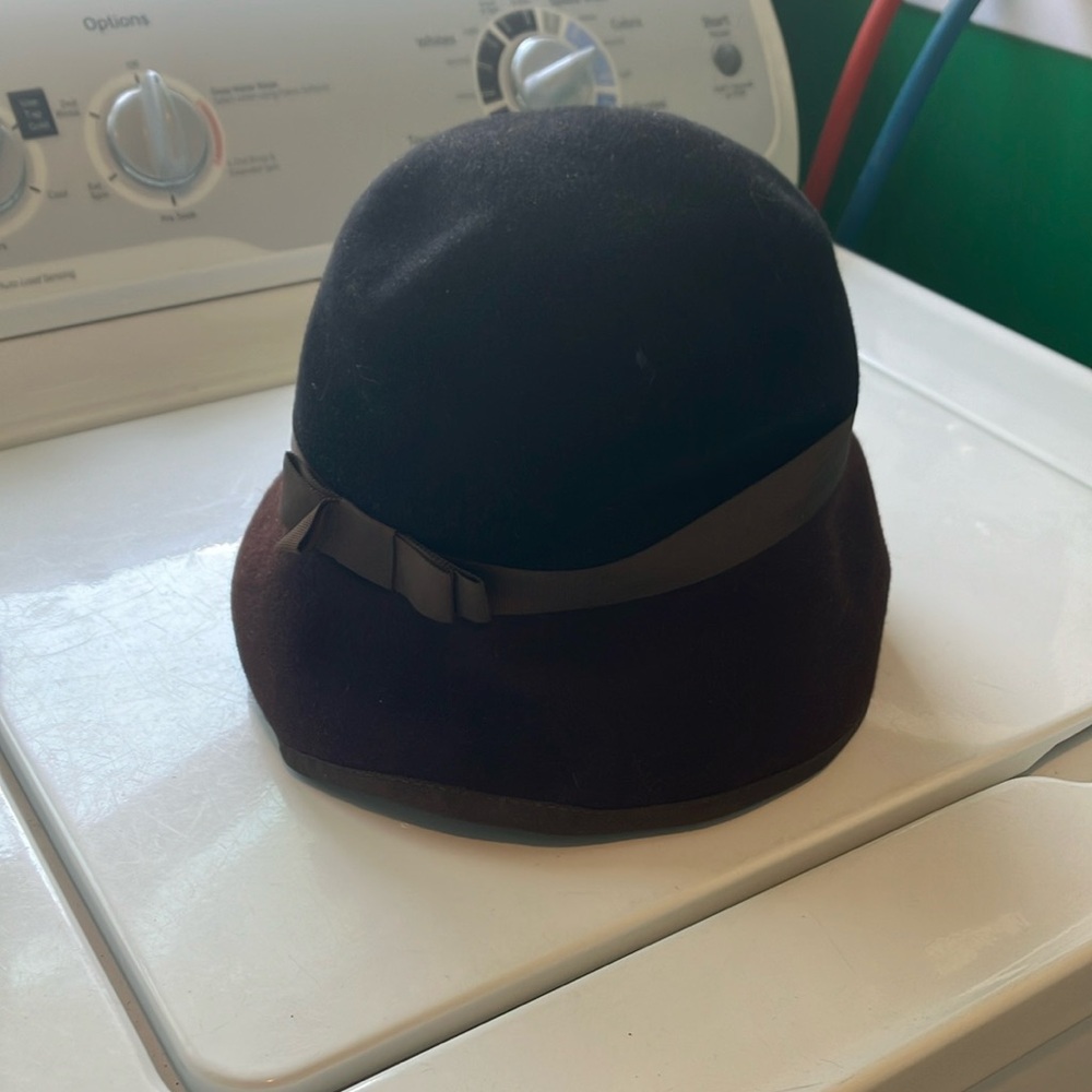 Michelle Jaffe felted hat with brim 1940s style wool